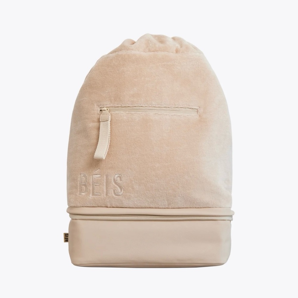 BEIS The Terry Backpack Cooler in Beige